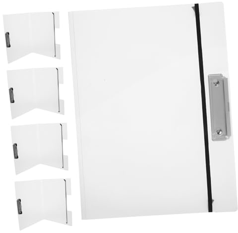 Mobestech 5 pièces Porte-documents avec Clip et Couverture Planchette Écriture Portable Anti-usure Dossier Multifonction pour Bureau et Conférence