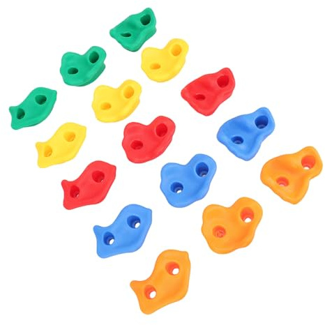 Ensemble de Pierres d'escalade pour Enfants, Matériau PE Inodore, Supports d'escalade Colorés Résistants aux Intempéries, Kit de 25 Poignées Murales, équipement D'aire de Jeux