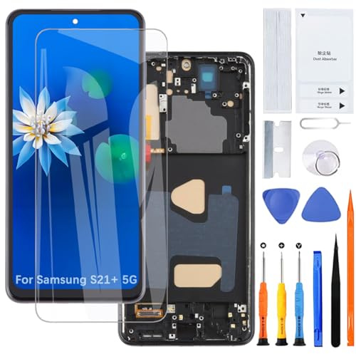 Écran d'affichage pour Samsung S21 Plus TFT noir avec cadre | Sans empreintes digitales,Wear toolbox，TFT LCD，Affichage HD，Écran de remplacement，Pour les modèles:G996B G996B/DS G996U
