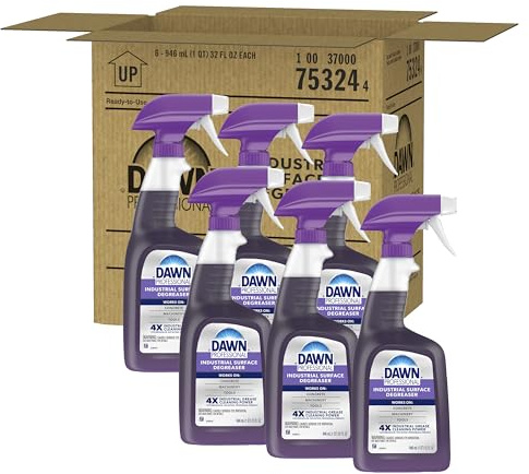 Dawn PRO Industrial Surface Degreaser, Bulk Foaming Spray for Cleaning Grease Buildup in Commercial Kitchens, 32 fl oz (Case of 6)