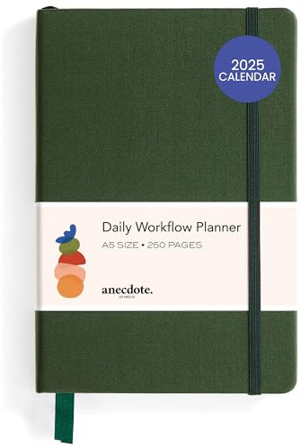 Aneddote - Agenda 2024, agenda giornaliera, settimanale e mensile 2023-2024. Raggiungi i tuoi obiettivi con questo planner settimanale, formato A5, agenda con copertina rigida. Inizia in qualsiasi