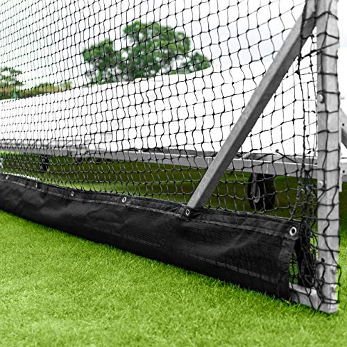 Cricket Net Vermin Skirt (Standard Sizes) | Mesh Net For Cricket Cage Net | Pest Prevention Strips for Outdoor Cage Netting | Mesh Fabric for Cages (36ft (11m), Black)