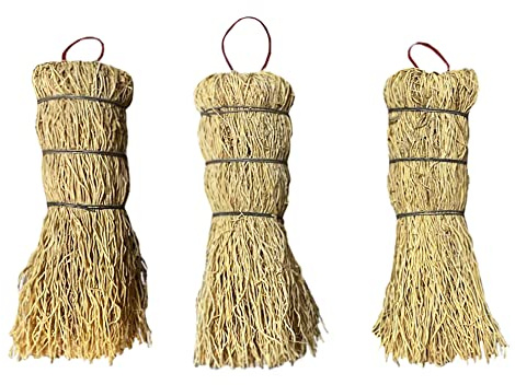 Coladera Juego de 3 cepillos de fibra natural para platos, escobetas mexicanos, limpiadores de molcajete con perchas, cepillos sostenibles para limpiar platos de cocina, fregaderos y sartenes, cepillo