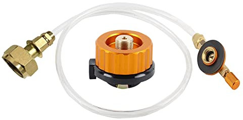 Gaskartuschen Adapter, Aussen Gasherd Camping Gaskocher für Campingkocher, Campingkocher Adapter für LPG, Flachzylinder, Flaschenadapter, Outdoor Campingkocher Anschluss