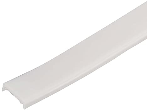 sourcing map U Shape Furniture Edge Banding, 2M Self Adhesive Flexible Edging Trim, 5x15mm TPE Edge Guards for Cabinets Furniture Repair Restoration, White
