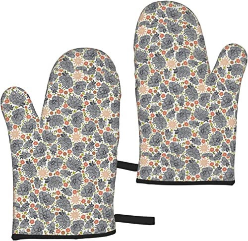 Gants de Four, sanctuaire de Moutons Noirs, Gants de Cuisine antidérapants, Gants de Cuisson résistants à la Chaleur Une Paire