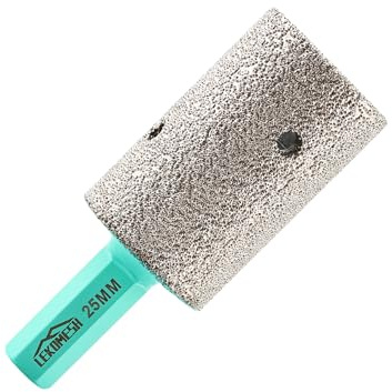 LEKOMESH Diamond Finger Milling Bits - 1(25mm) x Hex Shank Electric Drill for Enlarging Grinding Edging Exsiting Holes of Porcelain Tile Ceramic Marble Granite