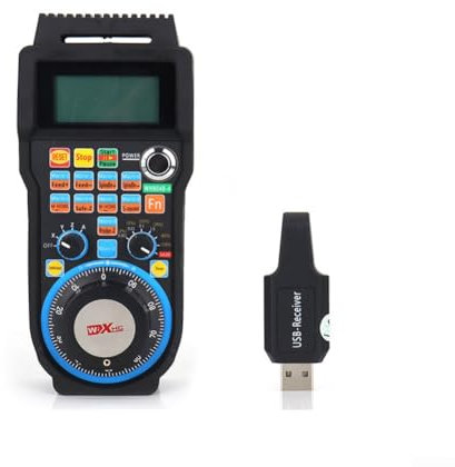 Contrôleur manuel électronique sans fil USB CNC 100PPR transmission 433 MHz pour tour CNC fraiseuse (WHB04B-6)