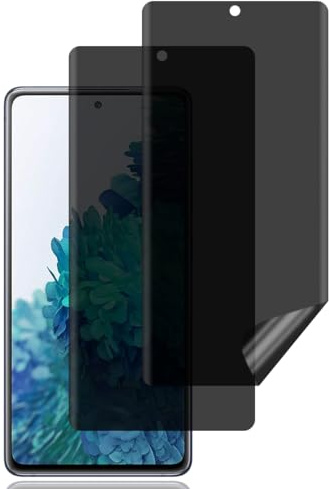 Sichtschutz Schutzfolie für Samsung Galaxy S20 FE 4G/5G [2 Stück], Privacy Schutzfolie, Sichtschutzfolie, Kratzfest, Blasenfrei, Anti-Spy Flexibler TPU Displayschutzfoli für Samsung Galaxy S20 FE
