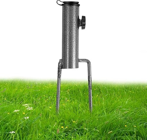 Anclaje robusto para sombrilla, anclaje de tierra para sombrillas de terraza, anclaje de hierro para , soporte para exterior para , ajustable, de hierro resistente