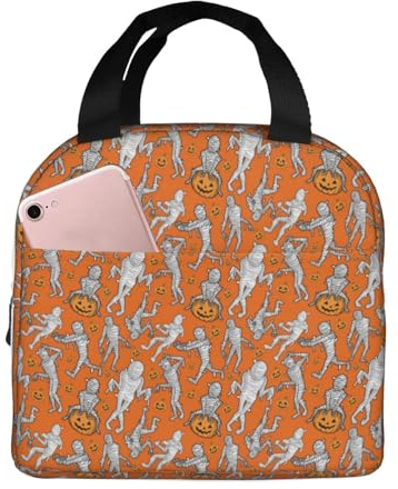 Bolsas de almuerzo aisladas para hombres y mujeres, trabajo, bolsas de refrigeración suaves para Halloween, aisladas para viajes, a prueba de agua, lonchera pequeña para adultos, para hombres y