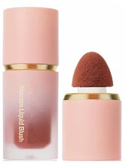 Coloretes en Polvo Líquido De Seis Colores, Barra de Rubor Base, Crema Facial Brillante Natural Rubor Base, Textura de Terciopelo, Maquillaje Suave, Rico en Color, Natural y Encantado (#5, 6.5ml)