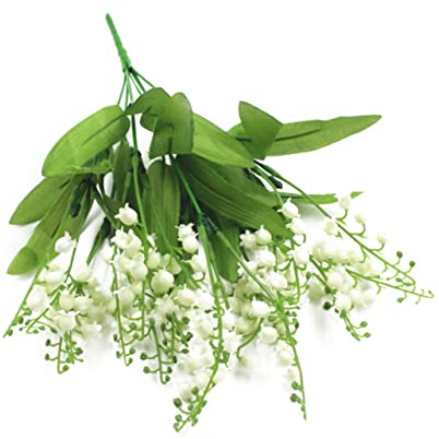 IMIKEYA Fake Flowers for Bridal Corsages Wedding Table Centrepieces 7 Forks Artificial Flowers