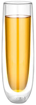 Decanter da 150 ml in vetro per champagne, a doppia parete, ideale per intenditori di vino