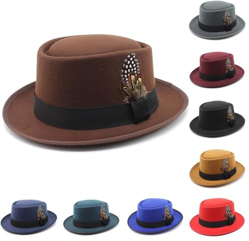 Trachtenhüte Für Herren Trachtenhut Filzhut Trachten Oktoberfest Hut Accessoire Bayrische Tracht Wanderhut Panamahut Fedora & Trilby Festival Mittelalter Cosplay Outdoor Rot