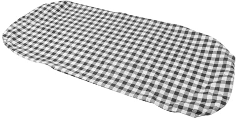 HEMOTON Mantel Elástico De Franela Para Mesa De Picnic Cubierta Resistente y Decorativa Para Exteriores Con Diseño De Cuadros Negro y Blanco Para Bodas y Fiestas Al Aire