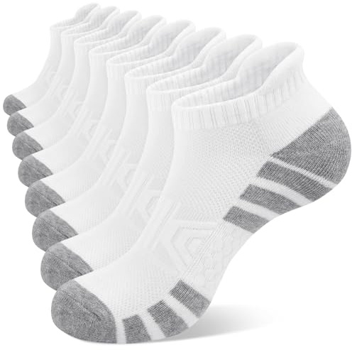Kotashion 8 Pares Calcetines Tobilleros Hombre Calcetines Deporte para Hombre,Calcetines Transpirables Algodón Antiampollas, Calcetines Cortos Hombre Ideales para Deporte Casa Correr Trabajo Ciclismo