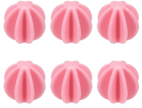 sourcing map Lot de 6 boules shaker en plastique de 4,6 cm pour mélanger les protéines, les boissons sportives - Rose