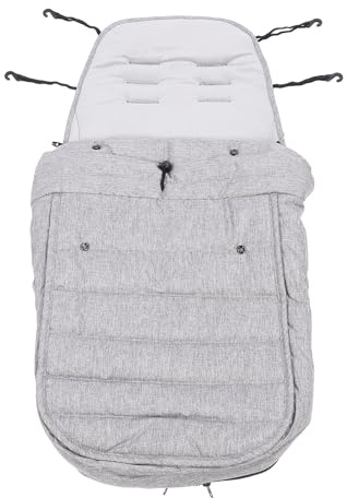 Acouto Saco para Cochecito Saco a Prueba de Viento para Niños Pequeños Cubierta para Pies de Cochecito Engrosada con Cierre de Apriete para Clima Frío con Aislamiento Gris El para Grueso para Niños