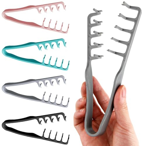 TRKETK 4 pettini volumizzanti, a denti larghi, per acconciature, fondotinta, acconciature, radici, volume, frangia, accessori per la toelettatura, districanti per denti larghi