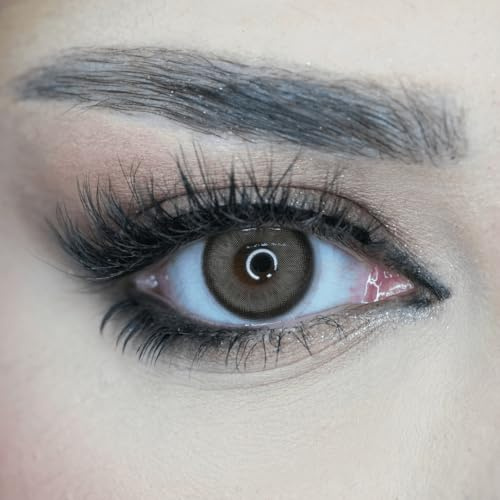 Venus® Lentilles Couleur Marron Sans Correction, 365 Jours, Caramel | 1 Paire de Lentilles de Contact Annuelles Souples pour Femmes, Compatible avec les Lunettes, 0,00 Dioptries, 14,5 mm