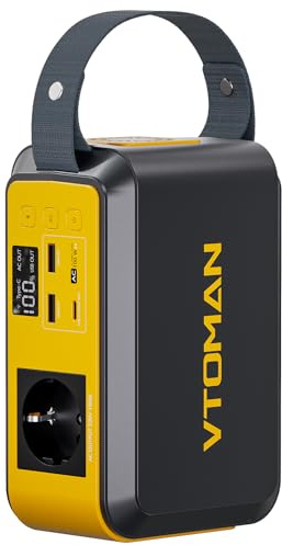 VTOMAN Jump 100 Energía Portátil, 89,6Wh LiFePO4, CA 100W PD 65W | Celdas seguras duraderas, carga múltiple, compacta ligera, camping y emergencias