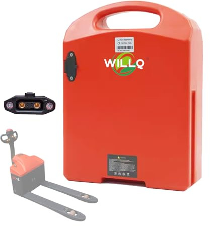 WILLQ Batterie Remplacement CBD15-JH pour Chariot élévateur 24 V 20 Ah 30 Ah, Batterie Lithium, Accessoires pour transpalette électrique latéral, système Gestion Batterie Intelligent,24v20ah