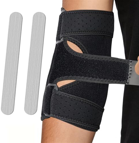 Nangilo Elbow Brace, Cubital Tunnel Elbow Splint, Elbow Splint for Ulnar Nerve Night Support, Adjustable Elbow Support for Men and Women, Fractures, Tennis Elbow, Tendonitis