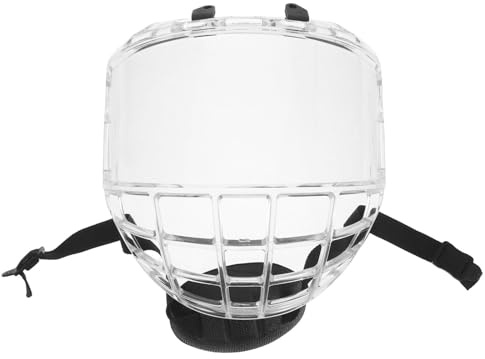 YARNOW 1 set di visiera trasparente per casco da hockey | Visiera di ricambio antigraffio per ragazzi e ragazze | trasparente per hockey su ghiaccio ricreativo