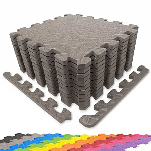 diMio Sport-Schutzmatten - Puzzlematten inkl. Randstückein in verschiedenen Größen und Farben - Schutzmatte/Unterlegmatte/Fitnessmatte/Bodenschutz Matte
