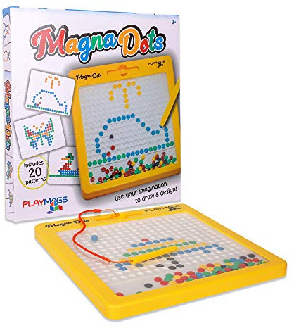 Playmags Magna Dots - 12.5 Large Magnetic Board for Kids - Magnetic Doodle Dots Board with Magnetic Pen - Magna Doodle with Kids Safe Magnets - Kids & Toddler Travel Toy - Ages 3+ 177
