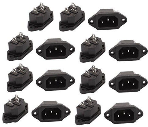 Aexit 15Pcs AC250V 10A-Stecker 3 Klemmen Schalttafeleinbau IEC320 C14 Power Adapter-Anschluss (6e464cb6c7b1ee8b12276587373ad09c)