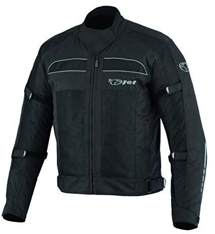 Jet Blouson Moto Veste Été Avec Armure de Mailles Air Flow COLT (Noir, S (EU 46-48))