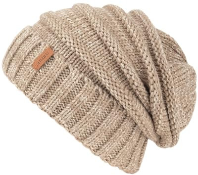 FURTALK Strickmütze Damen Slouch Beanie Mütze Street Style Grobstrick Wintermützen Klassische Weiche Beanie Winter