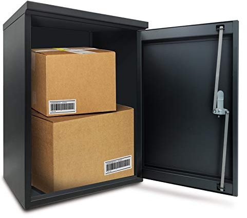 ALUBOX EASYBOX Cassetta Per Pacchi Corriere In Lamiera Zincata 59X43,5X34 Cm Cassetta Postale Pacchi Di Grandi Dimensioni