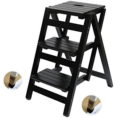 GJSN Sgabello con Gradino a Doppio Uso per la Casa da Esterno, Sgabello con Scala Pieghevole Scaffale per Fiori Scaletta Multifunzione per Interni Scala Di Risalita Piccolo Sgabello,3#