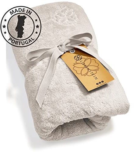 Liebenstein® Premium Saunahandtuch - in beige - 70x200 cm - aus feinster Baumwolle mit 625 g/m² - außergewöhnlich weich und saugstark