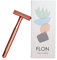 FLON® Single 2.0 Premium Long Double-Edged Safety Razor | Plastic Free Sustainable Gift UK (Rose Gold)