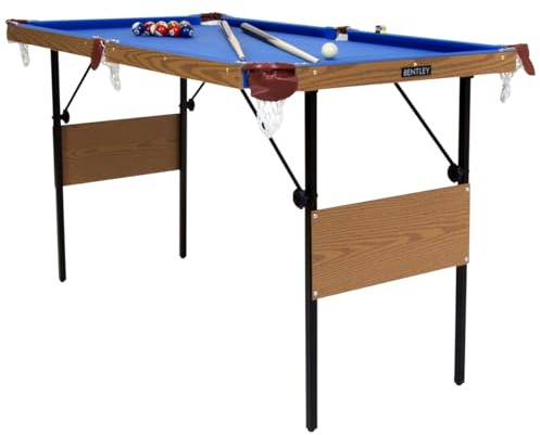 Charles Bentley 4ft 6in Blue Pool Games Table Including Balls & 2 Cues