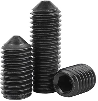 MOOPW Kegelpunkt Stellschrauben Level 12.9 Legierungsstahl Innensechskant | Kappe Madenschrauben Gespitzte Spitze Allen Knopf M8 x 12mm 20 Stk