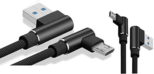 Mr. Gadget's Solutions Cable de carga micro USB en ángulo recto de 2 m compatible con el navegador TomTom