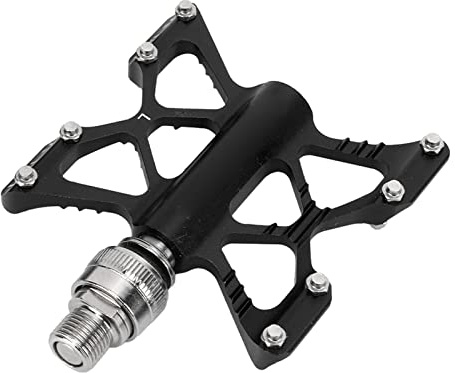 RiToEasysports Pedale a Sgancio Rapido per Bicicletta, 1 Paio di Pedali con Cuscinetti per Bici in Lega di Alluminio LP Litepro K5 per Bici Pieghevoli da Montagna (Nero (con Scatola))