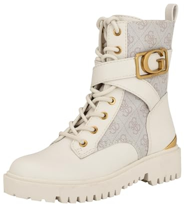 GUESS Women's Gworana Combat Boot, Dove 150, 6.5 UK
