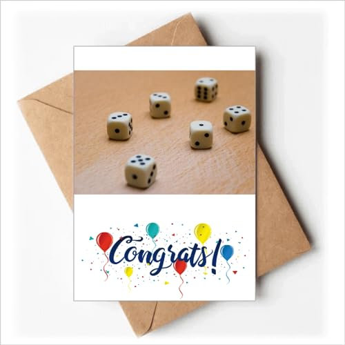 Holz-Glücksspiel Würfel Foto Hochzeit Karten Glückwunsch Gruß Umschläge