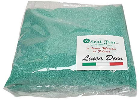 Seat Flor SRL® Sable coloré pour décoration de vases 0,5 mm Sac de 1 kg env. (25 Couleurs Disponibles) (Tiffany)