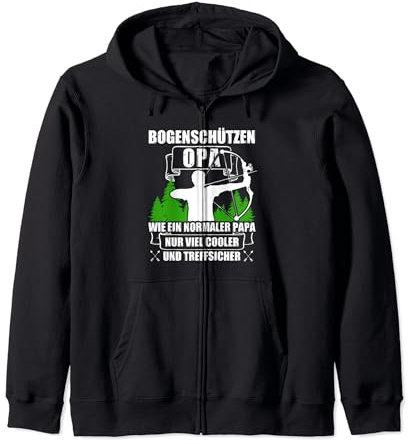 Bogenschützen Opa Pfeil und Bogen Bogenschießen Kapuzenjacke