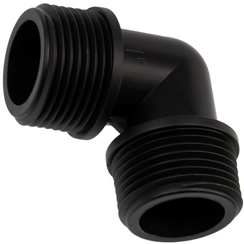 AERZETIX - C75038 - Lot de 5 Raccords coudés 90° mâles 1 x 1 pour tuyau d'arrosage d'irrigation système goutte à goutte - en polyéthylène - circuit d'eau