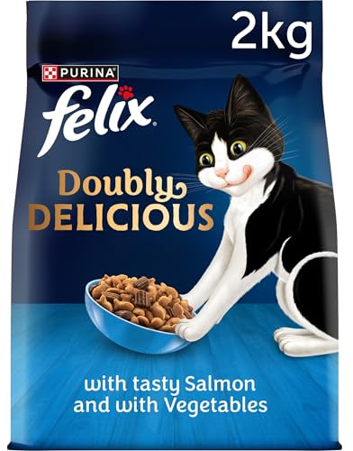 FELIX Doubly Delicious Salmon & Vegetables Dry Cat Food 2kg