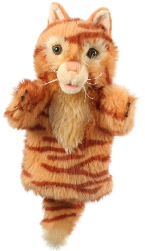 alles-meine.de GmbH Handpuppe Katze Kätzchen Kater orange Tier Haustier Bauernhof Handspielpuppe