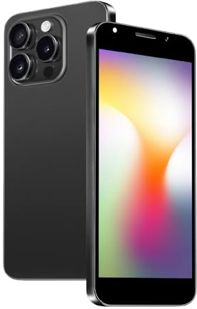 Fine Life Pro Téléphone déverrouillé, écran de 5.0 Pouces, Double Appareil Photo, Double Carte SIM, 2GB RAM + 16GB ROM/TF 128GB, 4G LTE FDD TDD，Convient aux utilisateurs débutants (T25black)